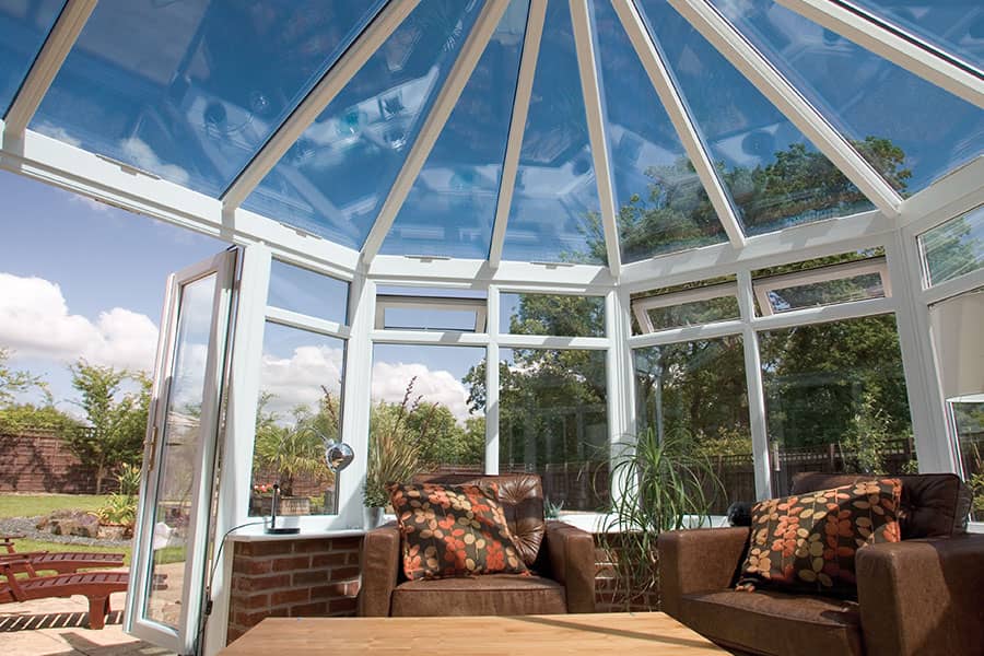 uPVC conservatory with glazed roof